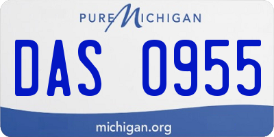 MI license plate DAS0955