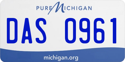 MI license plate DAS0961