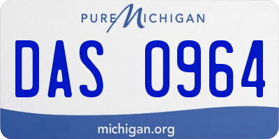 MI license plate DAS0964