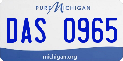 MI license plate DAS0965