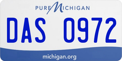 MI license plate DAS0972