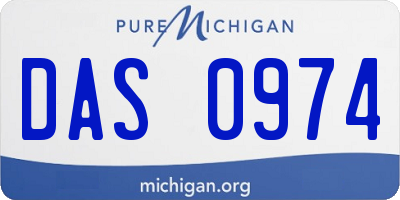 MI license plate DAS0974