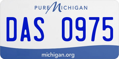 MI license plate DAS0975