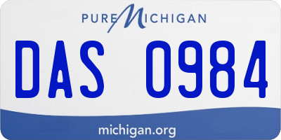 MI license plate DAS0984