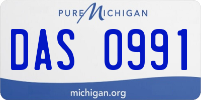 MI license plate DAS0991