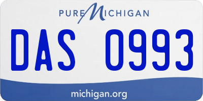 MI license plate DAS0993