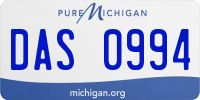 MI license plate DAS0994