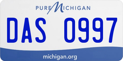 MI license plate DAS0997