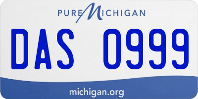MI license plate DAS0999