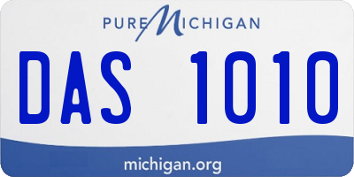 MI license plate DAS1010