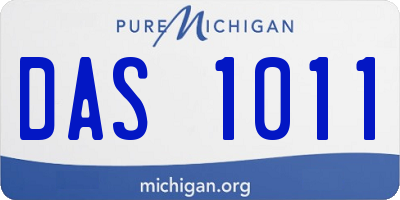 MI license plate DAS1011