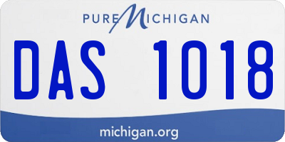 MI license plate DAS1018