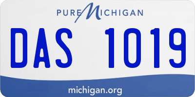 MI license plate DAS1019