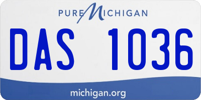 MI license plate DAS1036