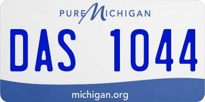 MI license plate DAS1044