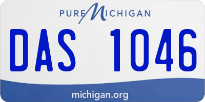 MI license plate DAS1046