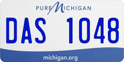 MI license plate DAS1048