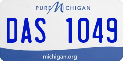 MI license plate DAS1049