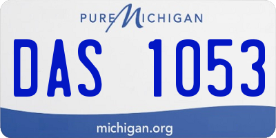 MI license plate DAS1053