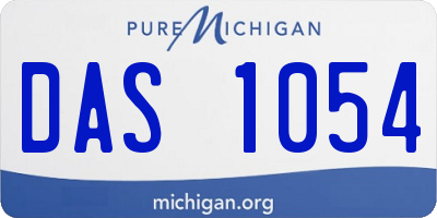 MI license plate DAS1054