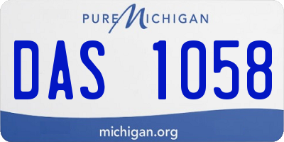 MI license plate DAS1058