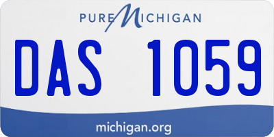 MI license plate DAS1059