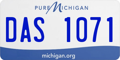 MI license plate DAS1071
