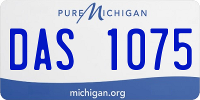 MI license plate DAS1075