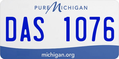 MI license plate DAS1076