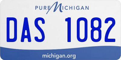 MI license plate DAS1082