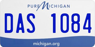 MI license plate DAS1084