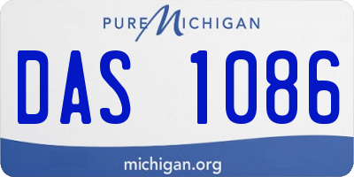 MI license plate DAS1086