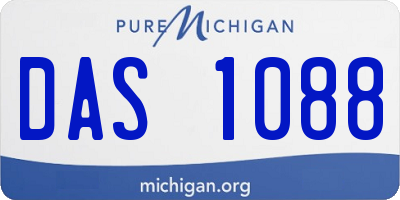 MI license plate DAS1088