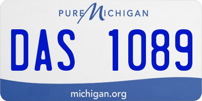 MI license plate DAS1089