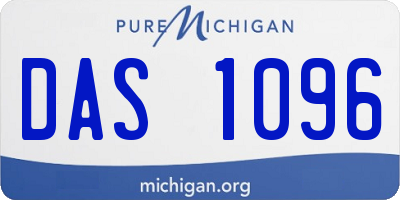 MI license plate DAS1096
