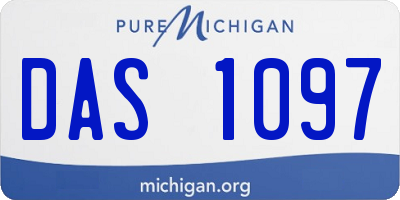 MI license plate DAS1097