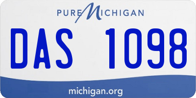 MI license plate DAS1098