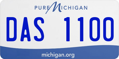 MI license plate DAS1100