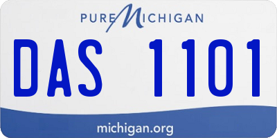 MI license plate DAS1101