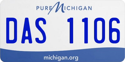 MI license plate DAS1106