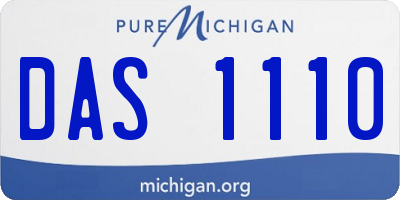 MI license plate DAS1110