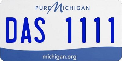 MI license plate DAS1111