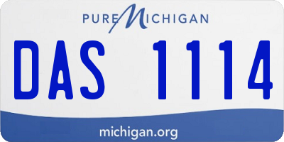 MI license plate DAS1114