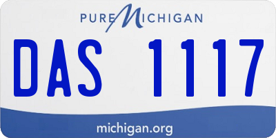 MI license plate DAS1117