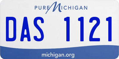 MI license plate DAS1121