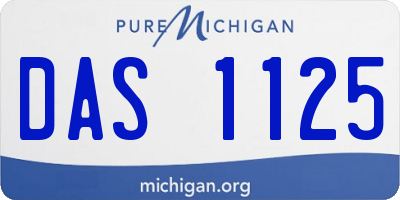 MI license plate DAS1125