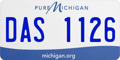MI license plate DAS1126