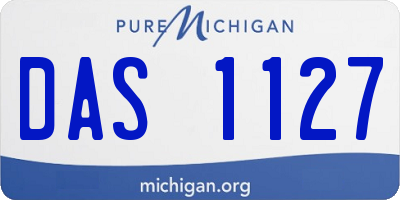 MI license plate DAS1127