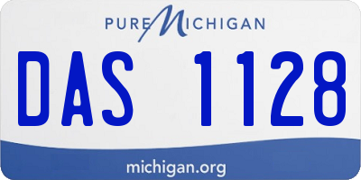 MI license plate DAS1128