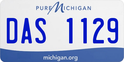 MI license plate DAS1129